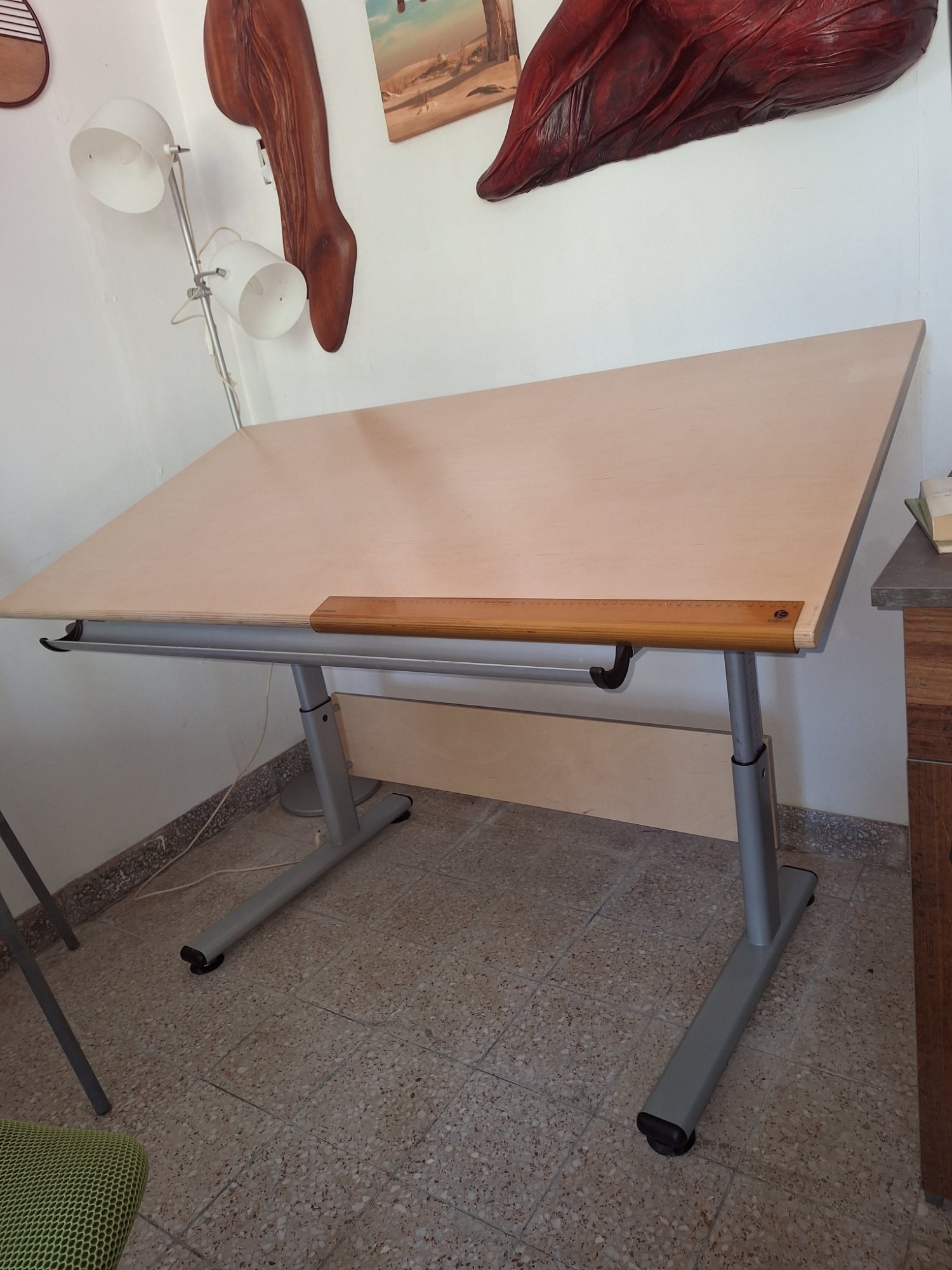 Dönthető rajz / íróasztal állítható magassággal – 13. nézet
