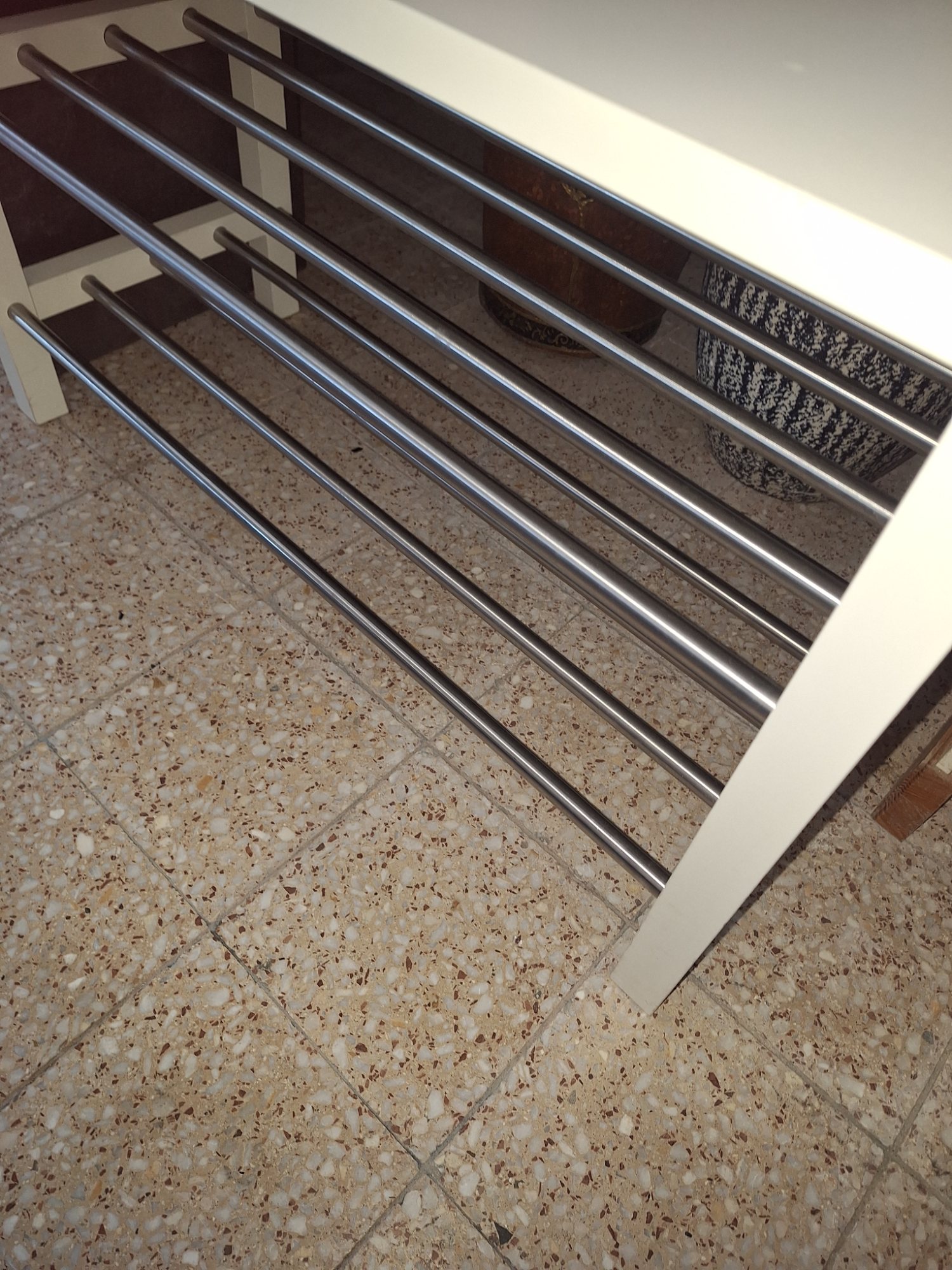 Ikeás cipős pad 2 szintes fehér lakkozott – 3. nézet
